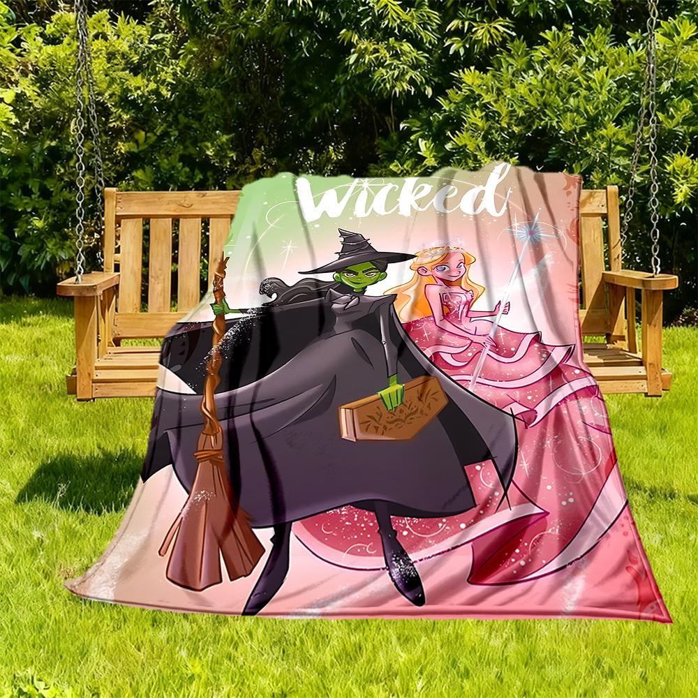 

1pc Wicked Outdoor Blanket Lightweight Flannel, Soft & Warm, All-Season Use for Sofa, Outdoor, Camping, Living Room, Office092 130cmx150cm