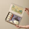 Guochao Ceramic Tea Set Gift Box Suet Jade Porcelain Kung Fu Tea Set Hand Gift Business Gifts Household Complete Set