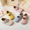 French-style Vintage Girls' Sweet Puff Shoes, Spring and Autumn Mary Jane Leather Shoes for Girls, Round-toed Soft-soled Versatile Single Shoes