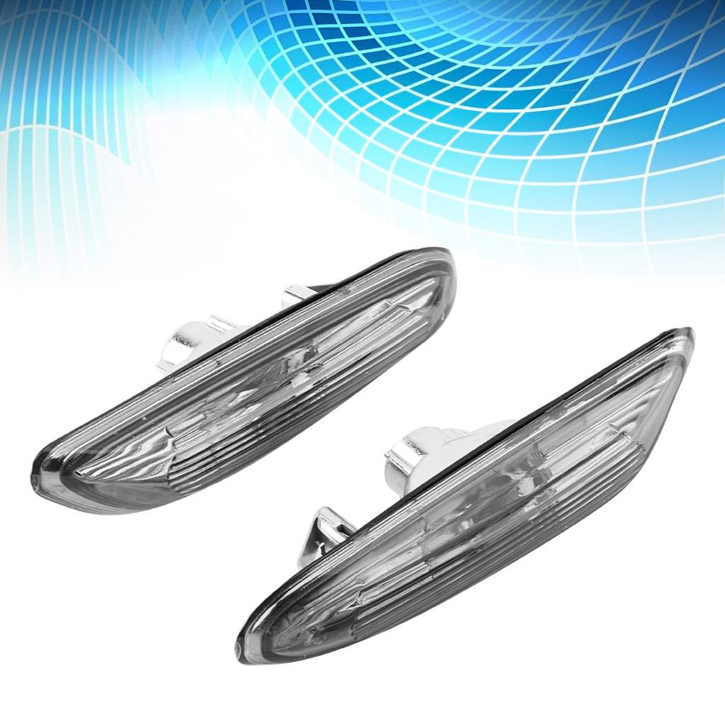 2 Stück Seitenmarkierungsblinker ohne Glühbirne für E90 E91 E92 E93 3er 2006 2011 (Grau)