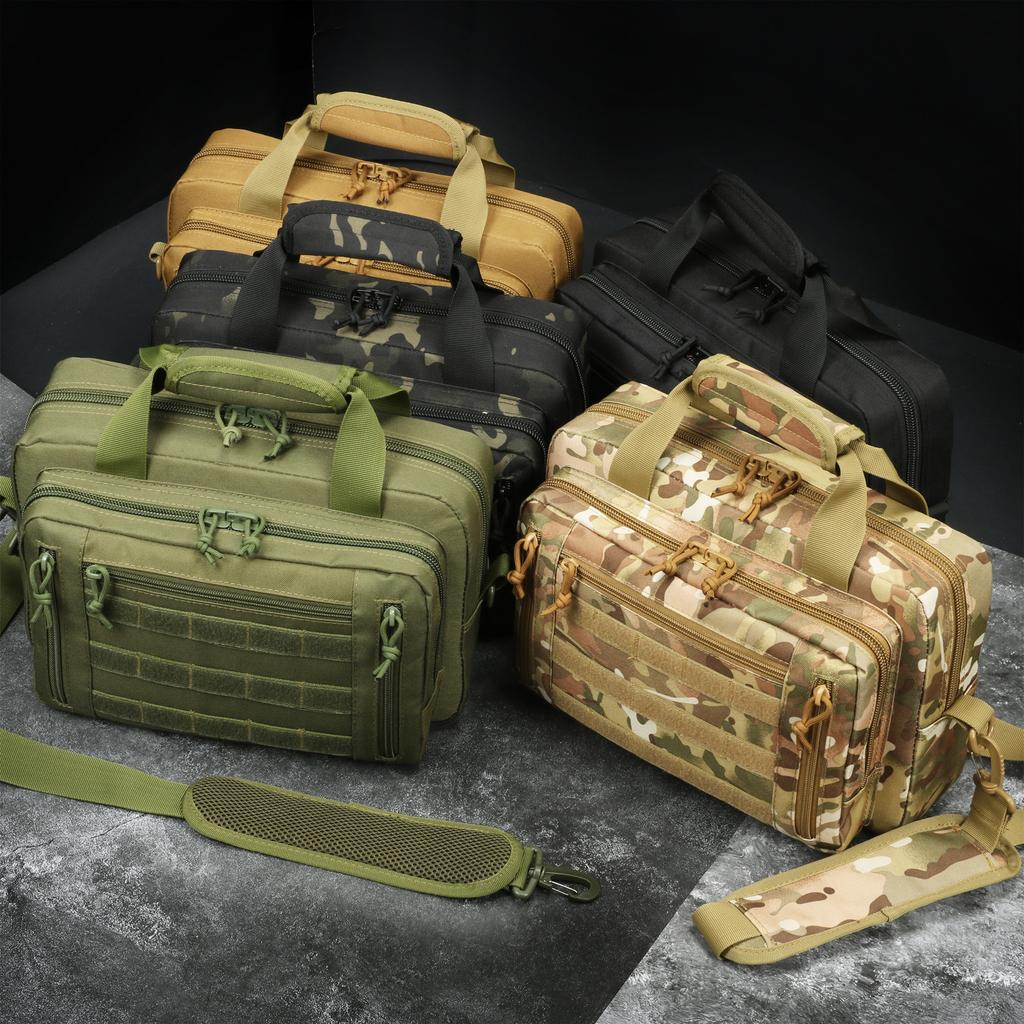 Outdoor multi-functional large-capacity gun bag, outdoor waterproof military enthusiast diagonal compartment bag
