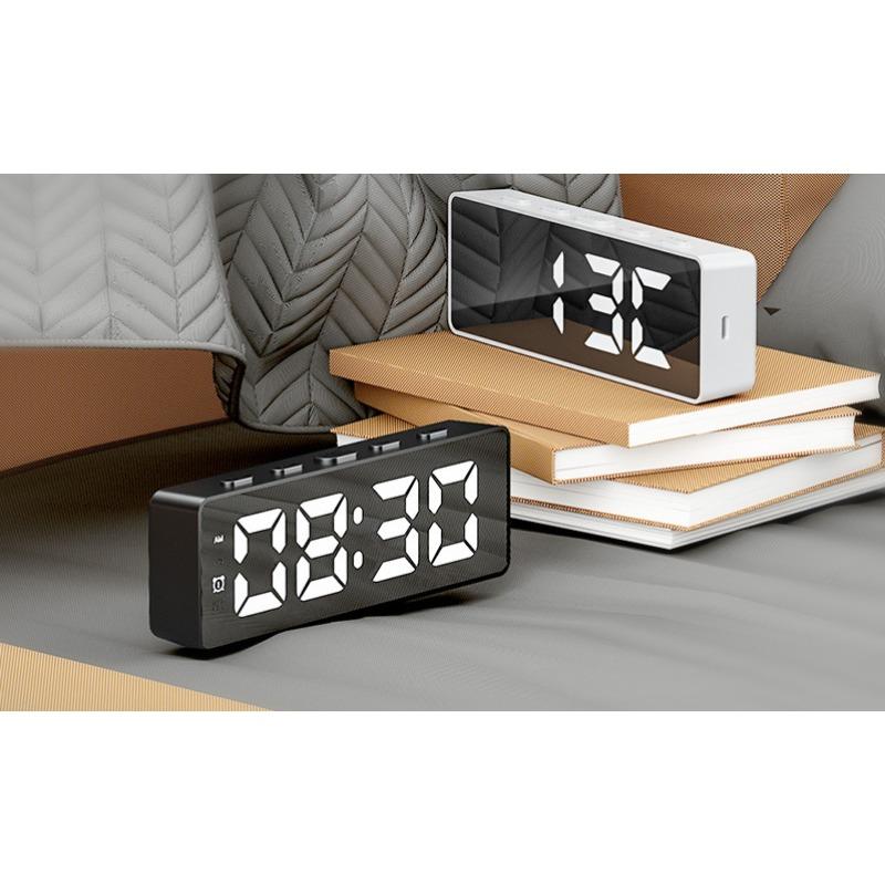 

Светодиодные цифровые часы студенческие двойной будильник память при отключении питания подключаемые двойного назначения с голосовым управлением часы с температурой