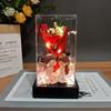 LED Preserved Lampshade with Transparent Cover Square LED Luminous Preserved Flower Cover Soap Bouquet