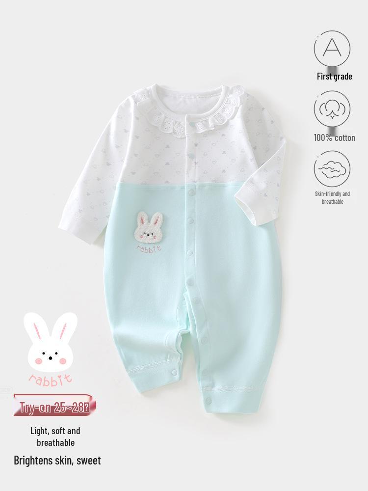 A-Class Pure Cotton Newborn Baby Bodysuit Romper for Girls