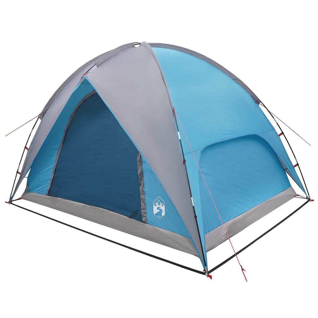 Camping Tent with Rain Fly Waterproof Blue 245 x 245 x 149 cm