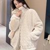 Imitation Rex Rabbit Fur Jacket Women's Light Winter Loose Stand-up Collar Thickened Imitation Mink Hair Twist Coat