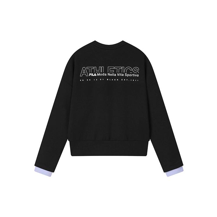 

New FILA Athletics Sweatshirts Women s Pitch Black A11W131221F-BK XL