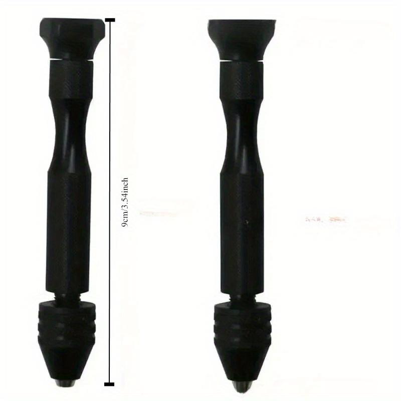Mini Tool Set with 0.8-3mm Black Hand Twist Drill 10Pc Fried Dough Twists Drill for Woodworking Drilling Rotary Wood Holes Tools
