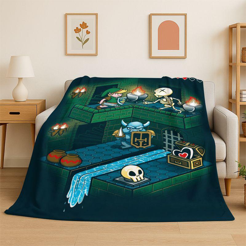 Classic Z-Zelda Cartoon Games Soft Flannel Throw Blanket,Cozy Blanket for Bed,Couch,Sofa,Bedroom,Living Room,Picnic Camping