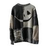 Men's Halloween 3D Printed Long Sleeve Top Round Neck Casual Sports Pullover