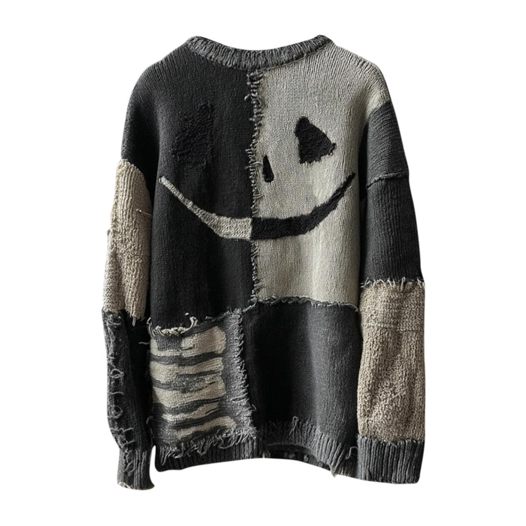 Men's Halloween 3D Printed Long Sleeve Top Round Neck Casual Sports Pullover