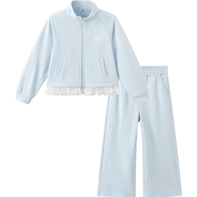 Balabala Girls' Two-Piece Long Sleeve Casual Outfit