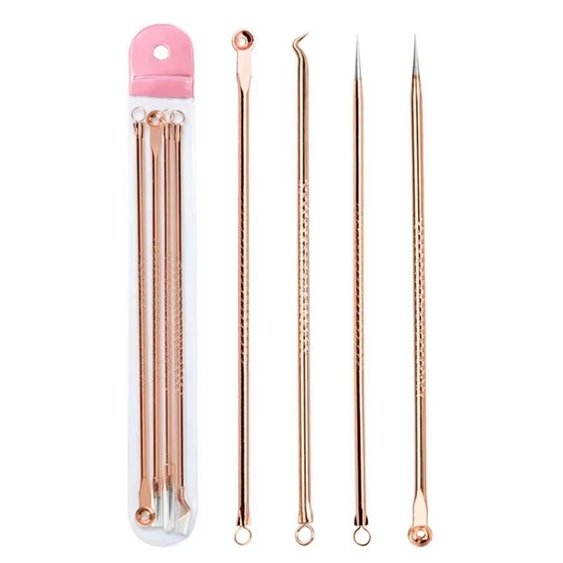4pc/set Acne Blemish Remover Blackhead Extractor Ultra-fine Beauty Face Pore Cleaner Needles Set Acne Needle Facial Cleaner Skin