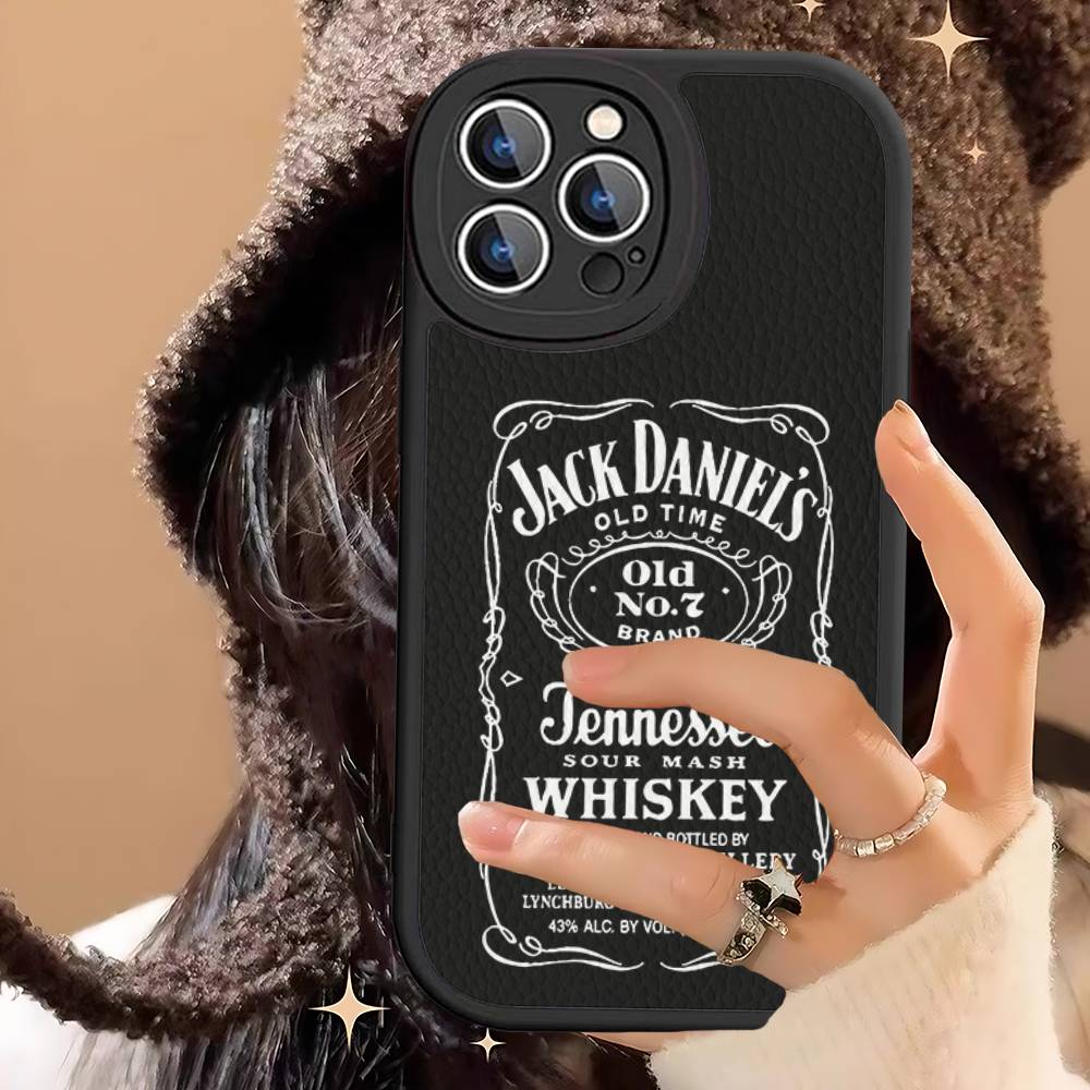 Classic Whiskey Logo J-Jack D-DanielS Phone Case For IPhone 11 12 13 14 15 16 Pro Max Plus Leather Cover