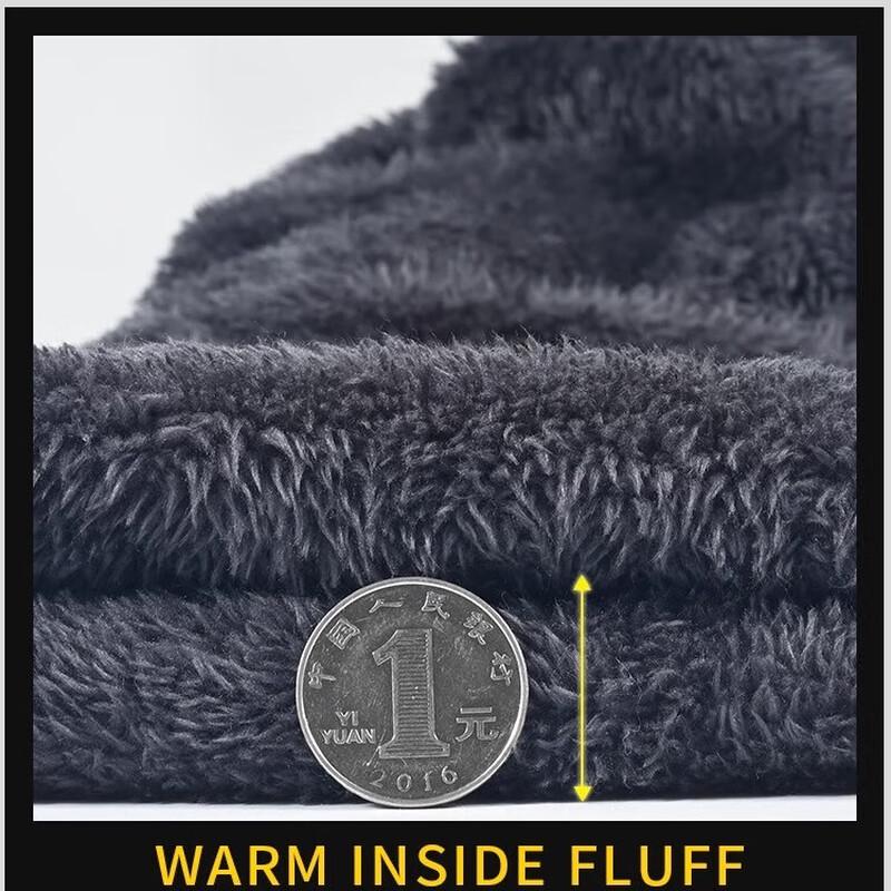 Unisex Winter Knit Hat with Integrated Neck Warmer