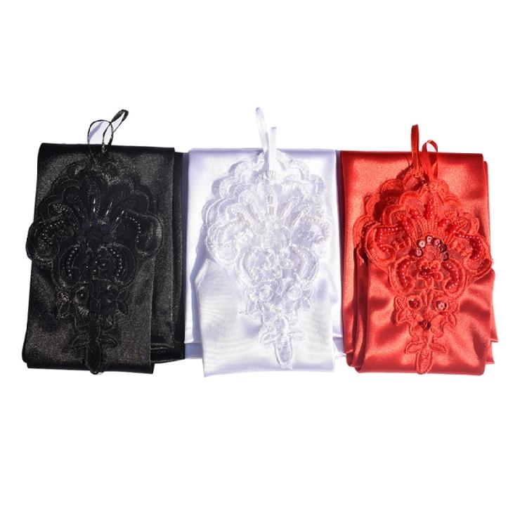 Vintage Long Satined Gloves Elbow Length Fingerless Gloves for Women Suitable for Weddings and Dancing Event Gathering