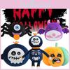 Adorable Halloween Plush Doll Featuring Skeleton Reaper Bat Zombie Pumpkin Spider