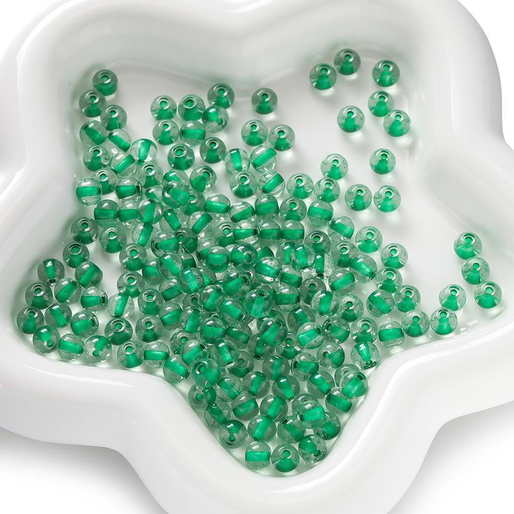 100/200pcs 4/6mm Glass Colored Beads Round Spacer Beads for Handmade DIY Necklace Bracelet Phone Chain Jewelry Making Findings
