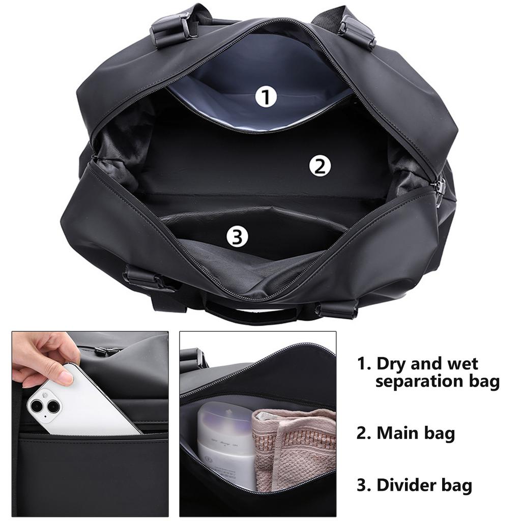 Men's Modern Travel Tote,Large Capacity Business & Fitness Storage Bag,Anti-Theft Backpack for Short Trips,Commuting,Gymand Work