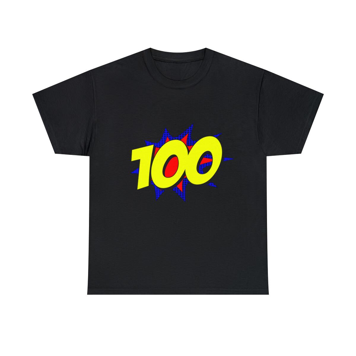 Superhero 100 Years Old Birthday Graphic Tee Shirt, S-5XL XXL
