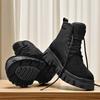 Men's Ankle Boots Genuine Leather Short Boots Retro Snow boots Warm Casual Plush Shoes