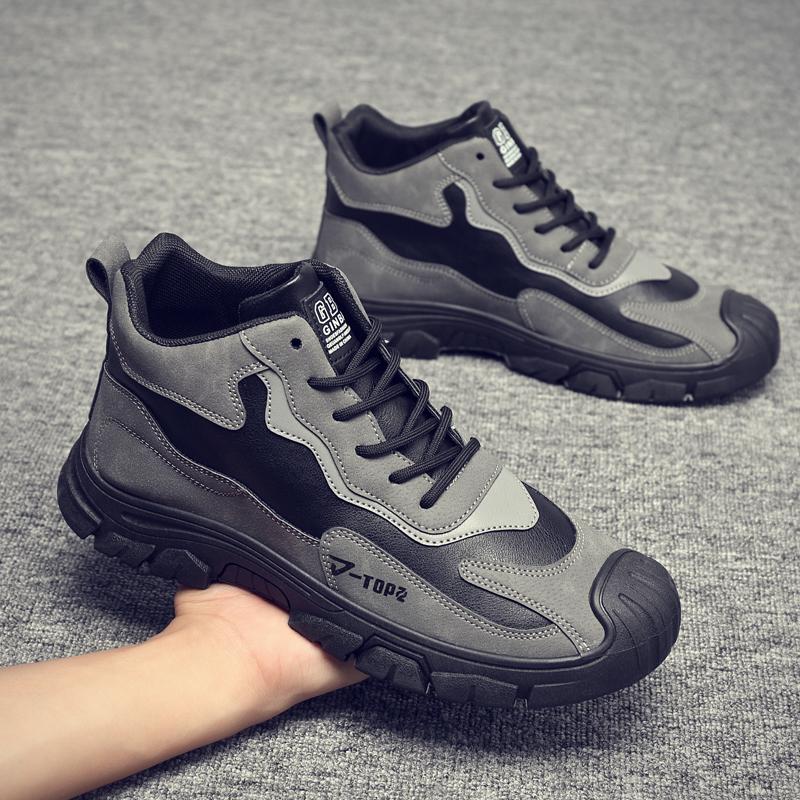 High-top casual men s shoes black gray khaki discontinued 44 4060₽