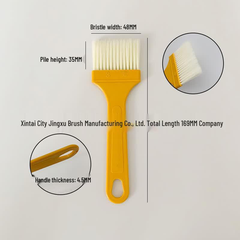 Oeny Yellow Plastic Handle Flat Brush
