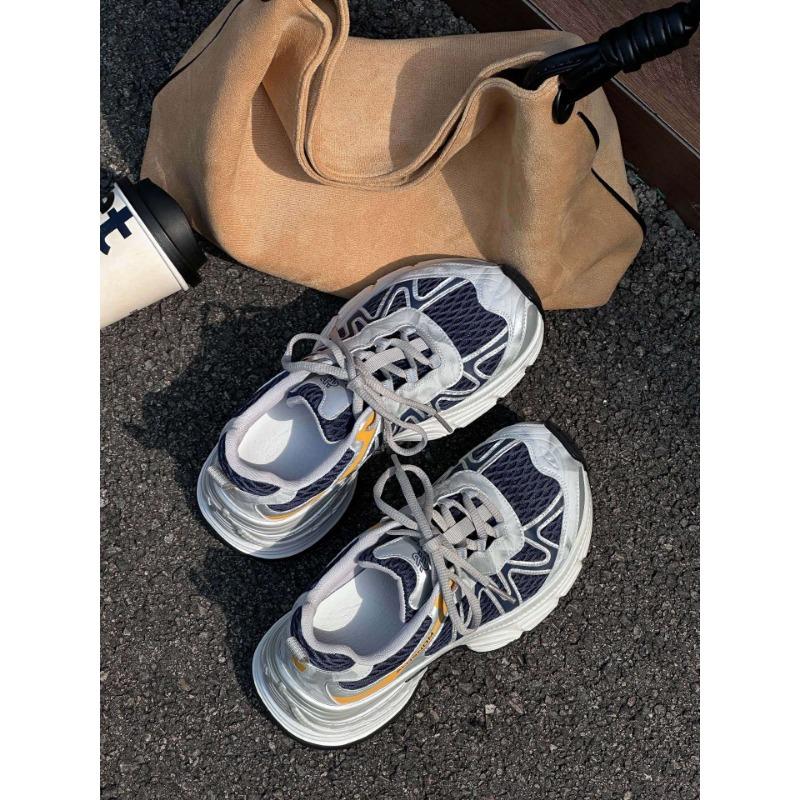 

Mesh lightweight and versatile dad shoes women s autumn new breathable thick-soled outdoor sports casual running shoes speed 35 синий