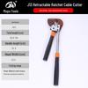 Rubberized Retractable Ratchet Cable Cutter - Gear-Type Wire Scissors