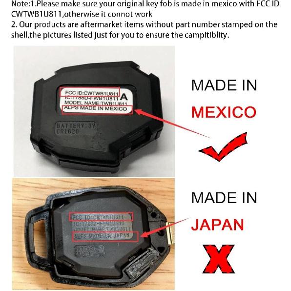 Keyless Entry Remote Head Key Fob Replacement for Subaru Impreza WRX Forester XV Crosstrek Outback Legacy 80 Bit G Chip 4 Buttons (FCCID:CWTWB1U811