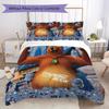 Literie Motif Grizzy et les Lemmings, Ensemble Couette Housse de Couette Taie d'Oreiller Cadeau d'Anniversaire pour la Maison (1 housse de couette + 2 taies d'oreiller, sans garnissage.)XSJT0917057