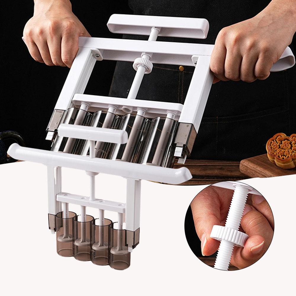 Mooncake Mold Filling Dispenser Cookie Stamps IY Hand Pressure Baking Fondant Decoration Tools Kitchen Food Pastry Stress Mold bianco