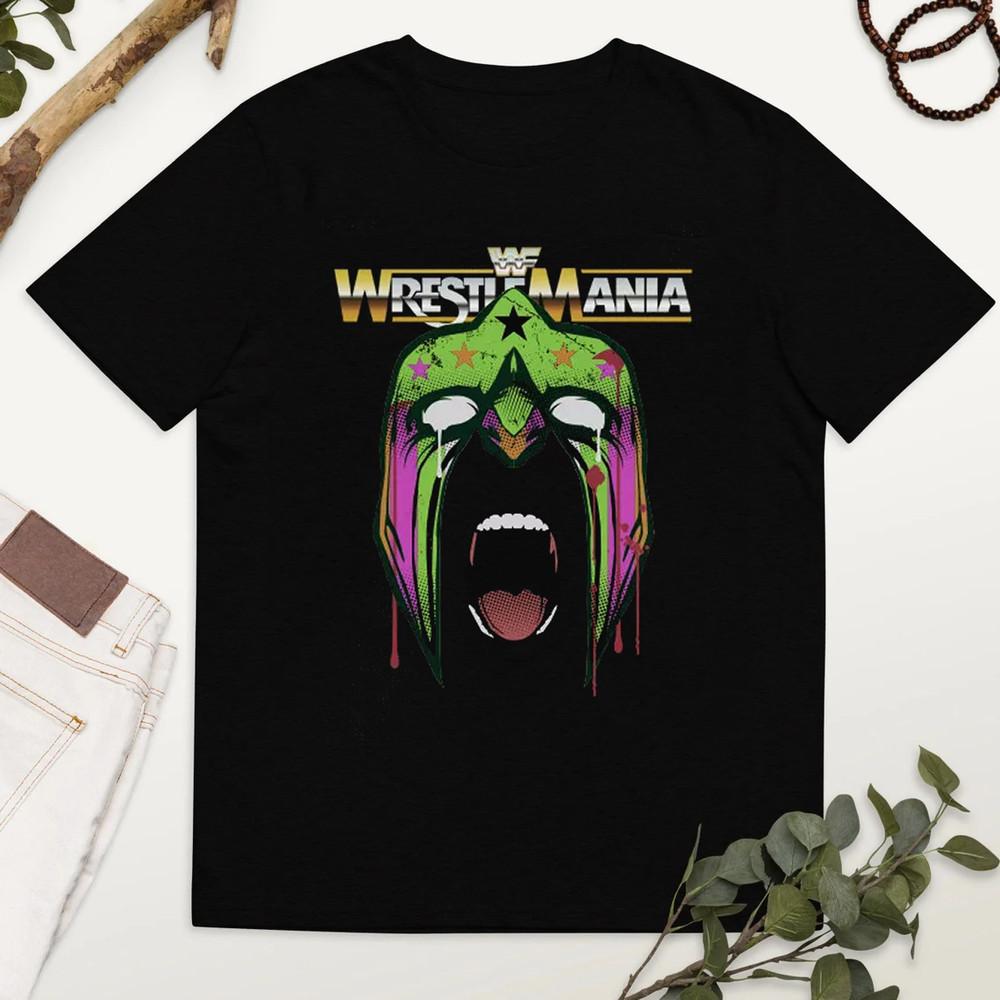 

Wrestlemania Ultimate Warrior Black Cotton T Shirt Full Size S-4XL 3XL