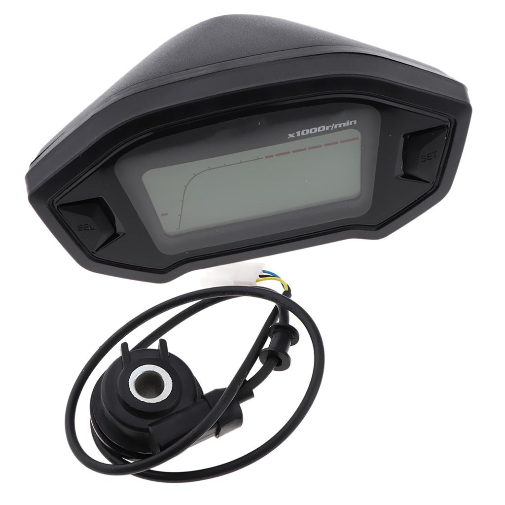 Universal Motorcycle LCD Speedometer Digital Odometer Trip Meter Dashboard Gauge for Motorcycle Accessories