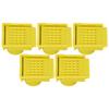 5Pcs Beehive Vent Lightweight ABS NonToxic EscapeProof Breathable Beehive Entrance Gate(Yellow )