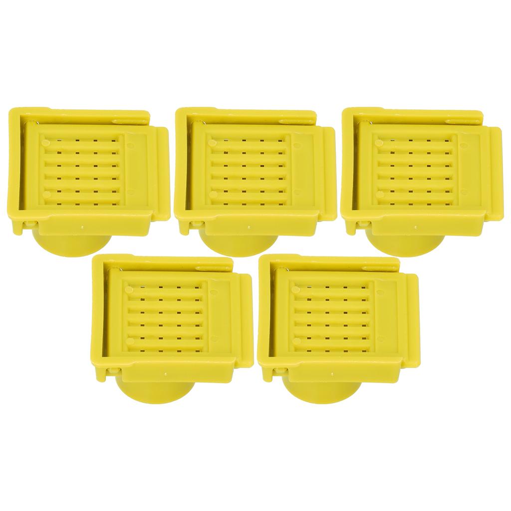 5Pcs Beehive Vent Lightweight ABS NonToxic EscapeProof Breathable Beehive Entrance Gate(Yellow )