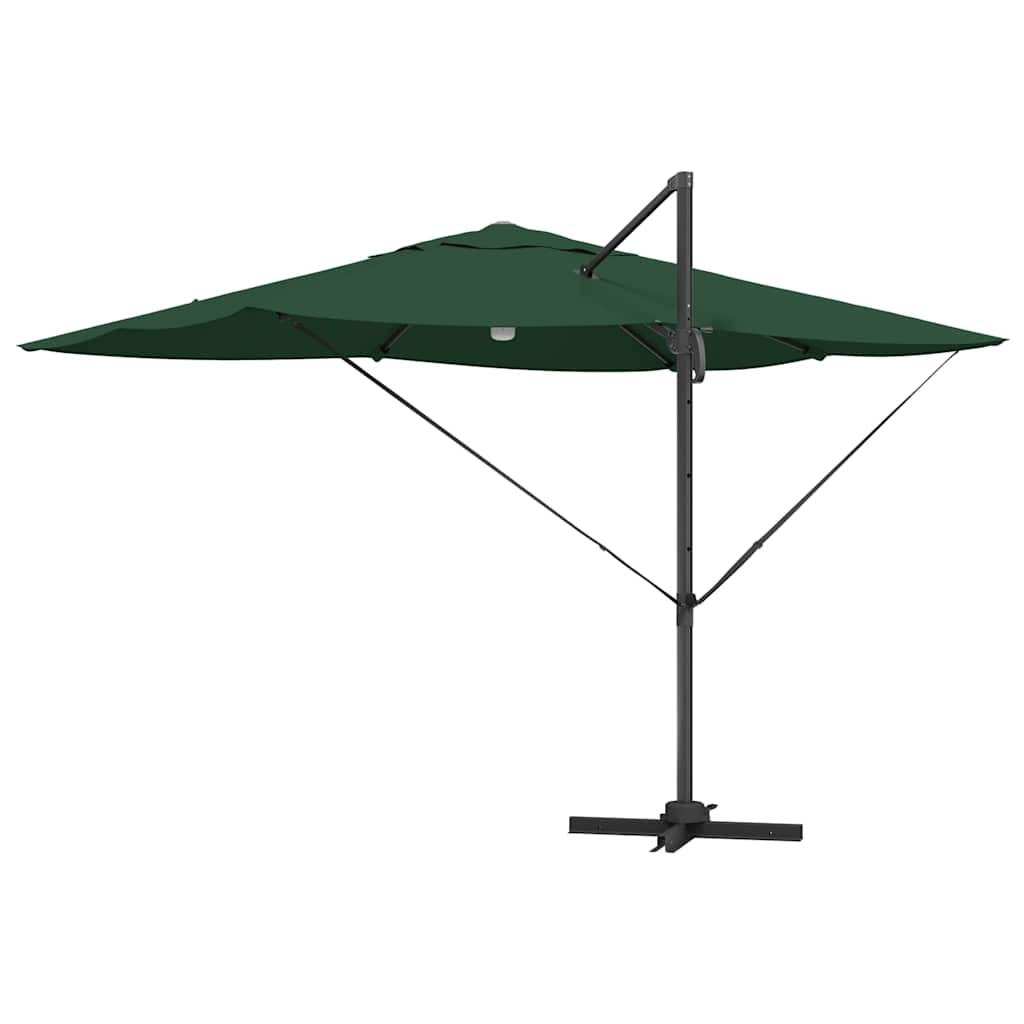 Green Sun Umbrella 351 x 250 x 253 cm Polyester and Aluminum