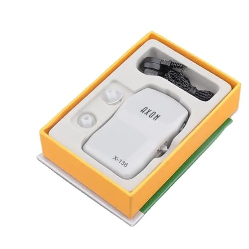 Shuonki X-136 Hearing Amplifier, Pocket-Sized, Ambidextrous, Noise-Suppressing, Lightweight, Compact, Portable, Wired, Battery-Operated, Includes 3 Ea