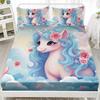 Cartoon Unicorn Pattern Mattress Three-Piece Digital Printing Mattress Bedding Set Adult Children