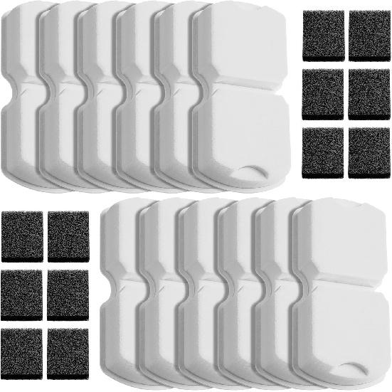 IHOUONE Official Cat Fountain Filter: 12 Cat Water Fountain Filter Replacement - 6 Carbon Filters & 6 Foam Filters - Suitable for IHOUONE Stainless