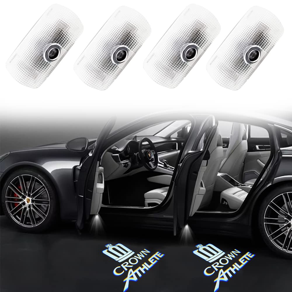

uuakarin Серии 180 и 210 Подсветка двери автомобиля Crown Подсветка двери вежливости Приветственная подсветка двери с LED логотипом Комплект из 4 штук с инструментами Лампы, Огни, Проекция,