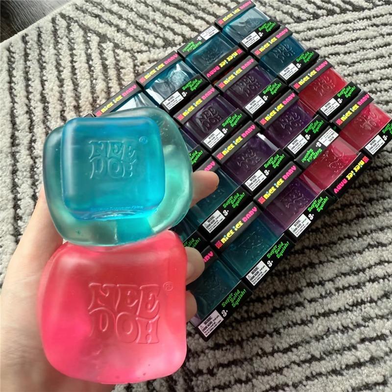 Needoh Würfel Drip Fidget Sensorisches Spielzeug Maltose TPR Mello Mallo Schneeball Drücken Farbe ändern Angstabbau Fokus Beruhigen Geschenke