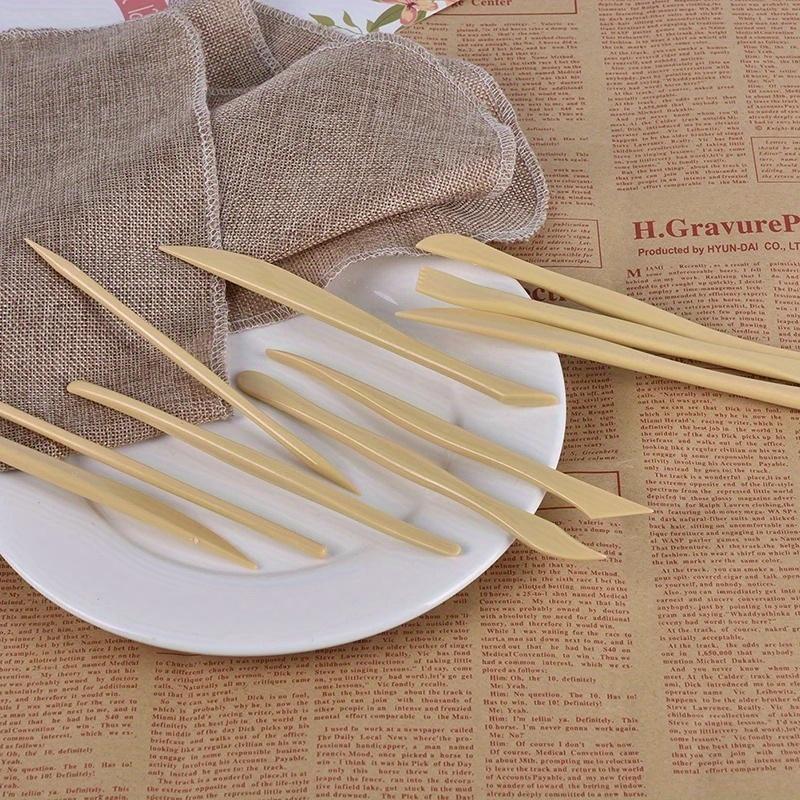 10 PCS Clay Sculpture Tool Set Carving DIY Wooden Pottery Ceramic Tools for Lovers DIY Art Craft Shaping Clay Accessories