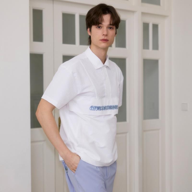 Goxo Short Sleeve Anorak Light Fit White