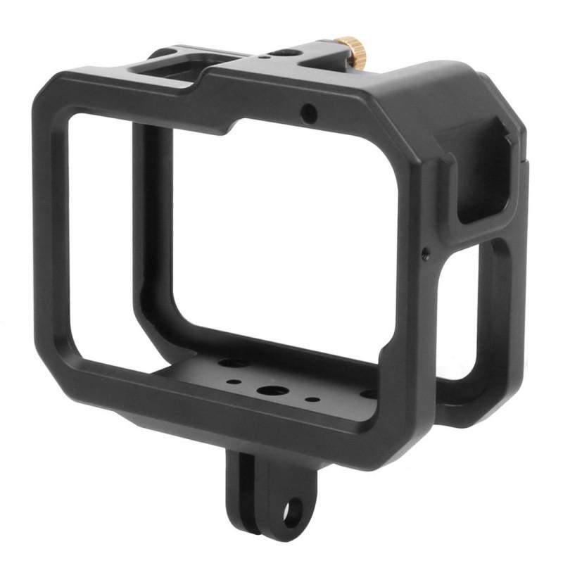 Aluminum Frame Cage GoPro HERO13 12 11 10 9 With Cold Shoe Mount LED Light Support Protective Border