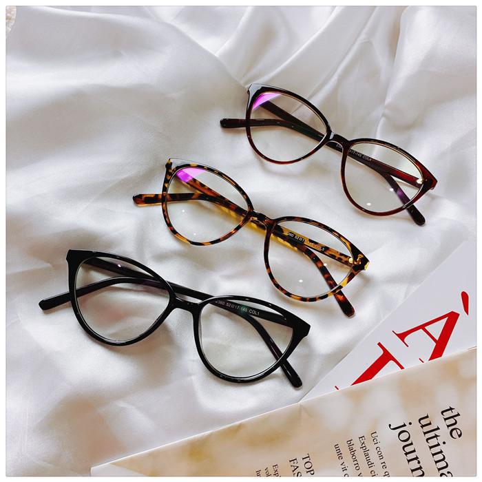 New unisex round cat eye glasses for men women pc frame glasses plain glasses Nearsighted Eyewear Glasses -1.0 -2.5 -2.0