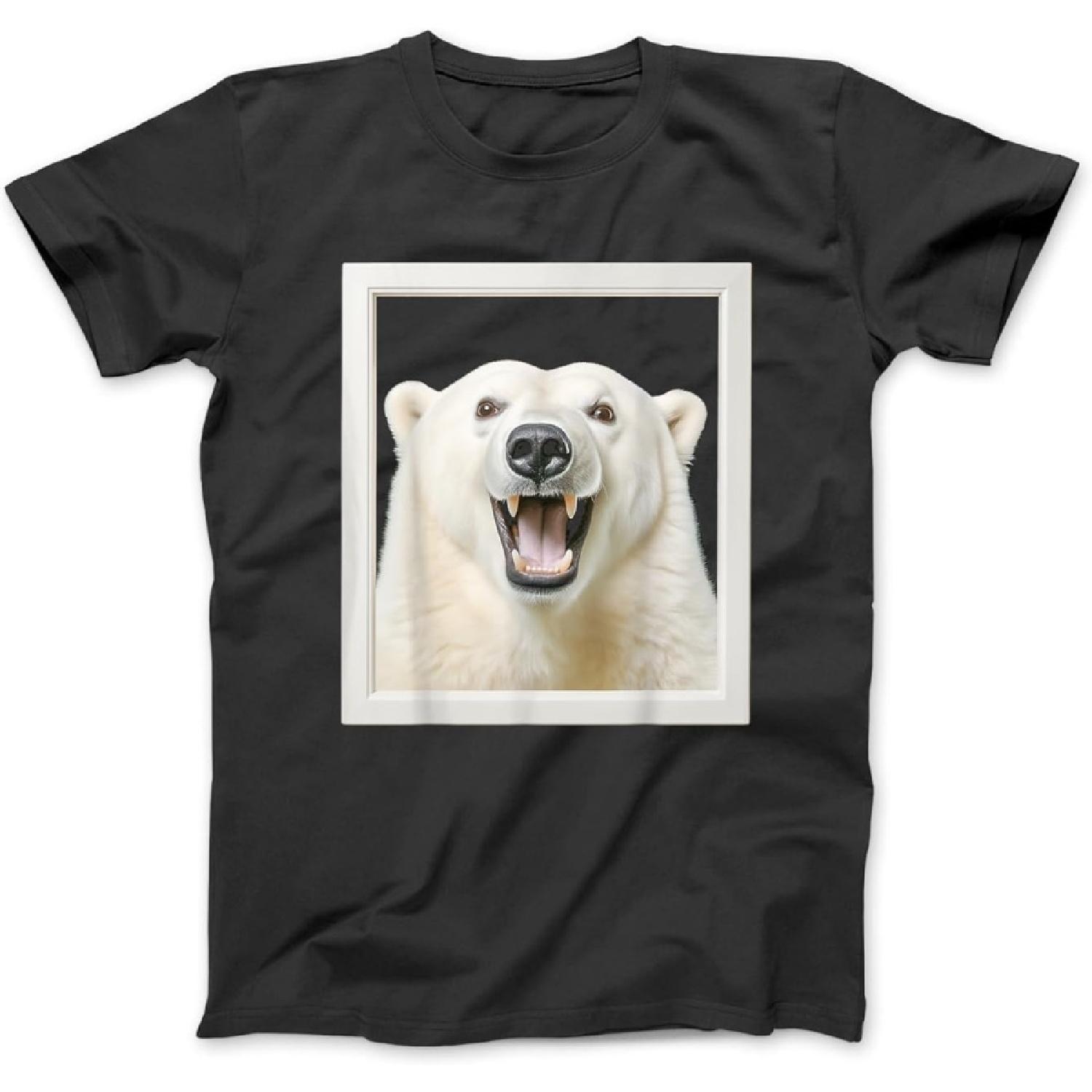 Polar Bear Wild Animals Art Animal Animal Polar Bear T-Shirt, Sweatshirt, Hoodie for Men Women Kids Made in Canada Black S