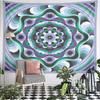 Abstract Geometric Mandala Design Pattern Wall Hanging Tapestry Decorative Tapestry Home Decor for Bedroom and Living Room