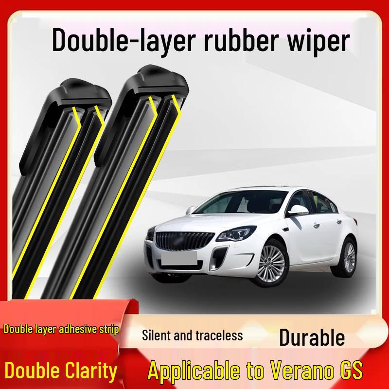Verano GS Wiper Blades: Original 16-19 Models, Silent, Boneless, Double Layer Rubber Strips.