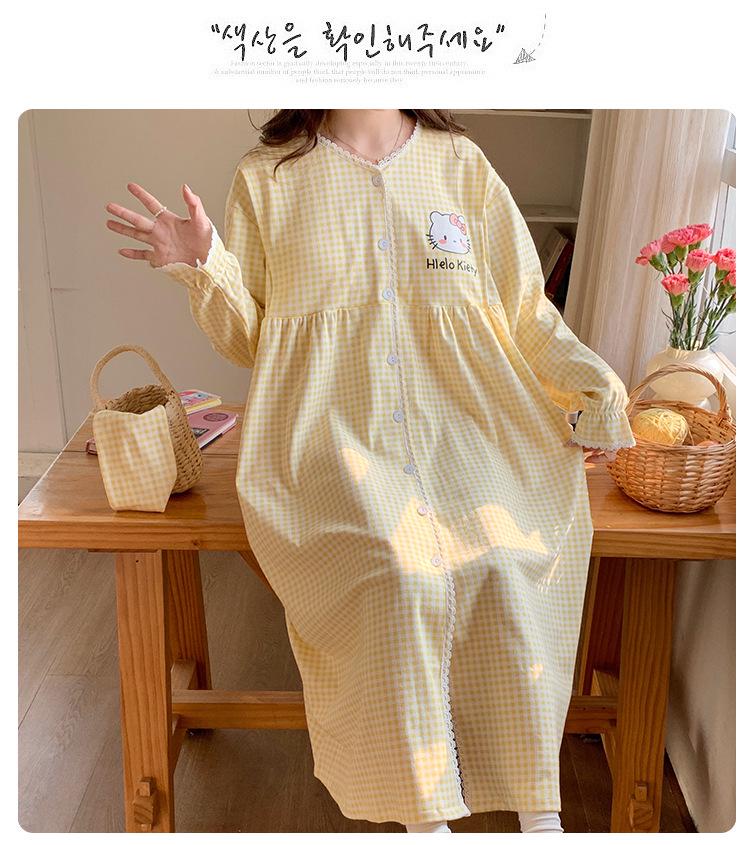 Plus Size Maternity Nightgown with Breast Pads for Postpartum, Spring, Summer, Autumn; Comfortable Labor Dress for Pregnant Women